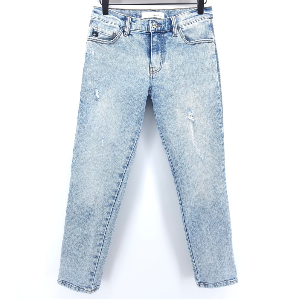 KanCan Womens Skinny Jeans Size 5/26 Light Wash Casual Distressed Denim